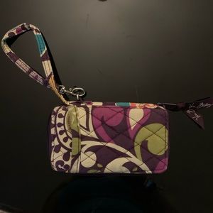 Vera Bradley Plum Crazy Pattern Wristlet